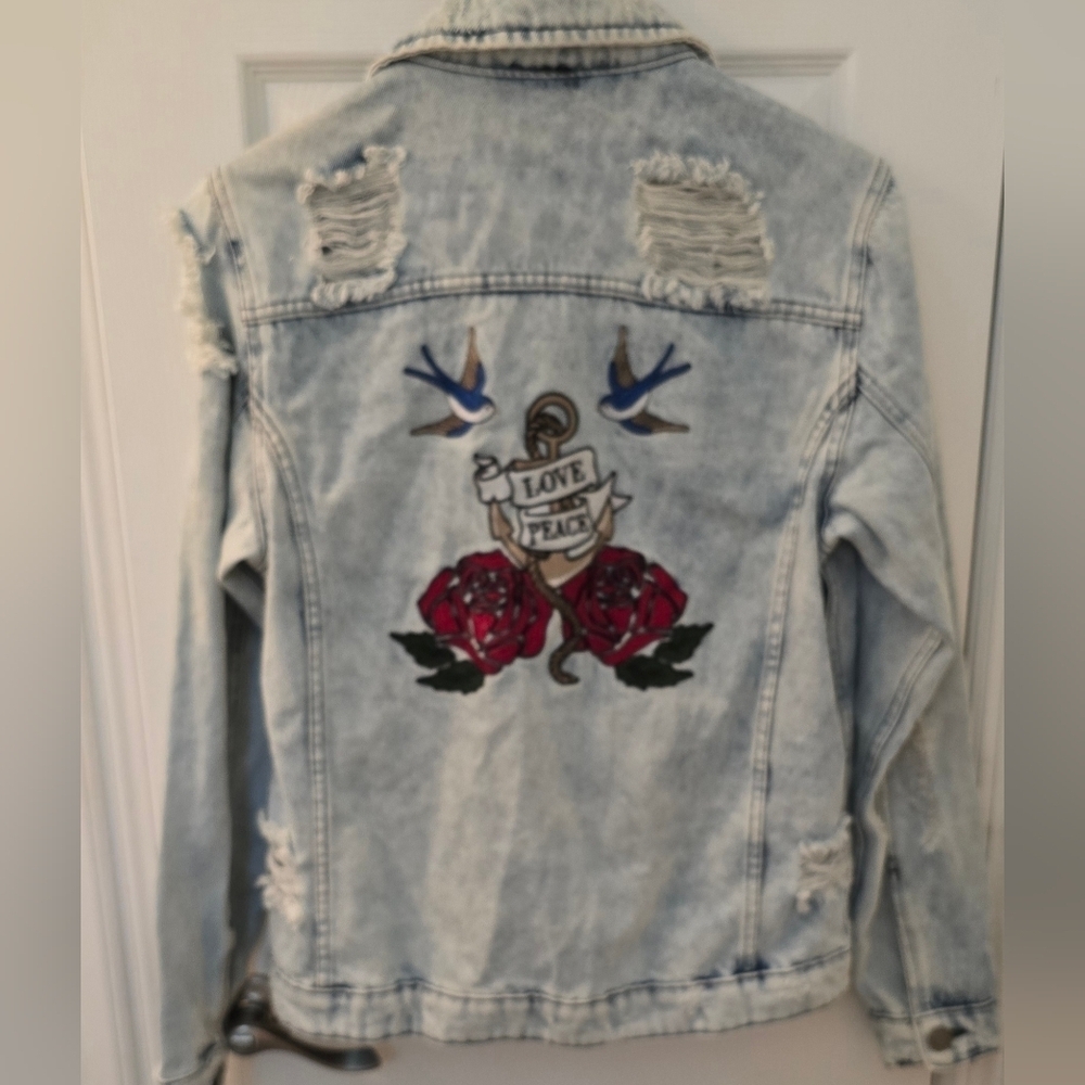 Brave Soul Unisex Jacket, NWT, Embroidered Back, Size Men's S/ Women's M, (0718)